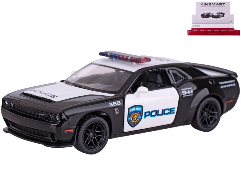 Kovový model Dodge Challenger SRT Demon 170 Police – Kinsmart 1:40