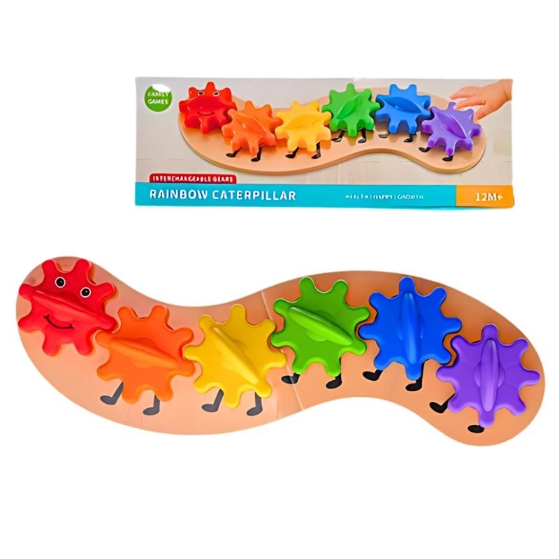 Duhová housenka antistresová hračka