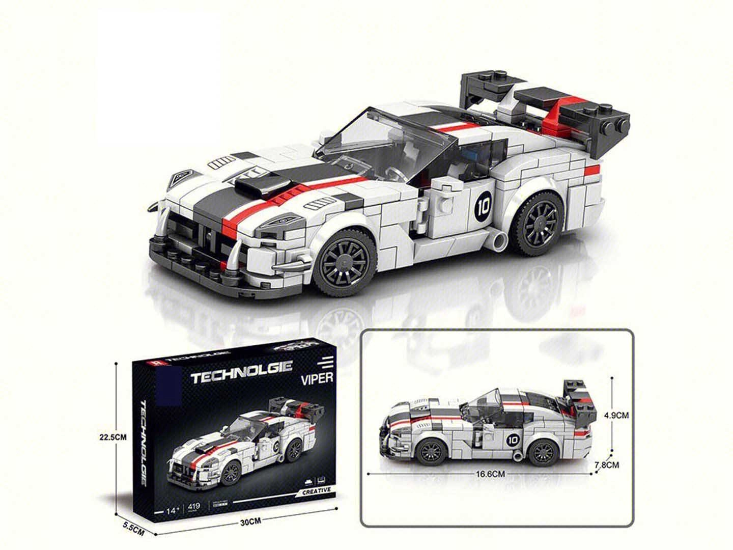 Stavebnice Reobrix 683 Sportovní auto 419 dílků