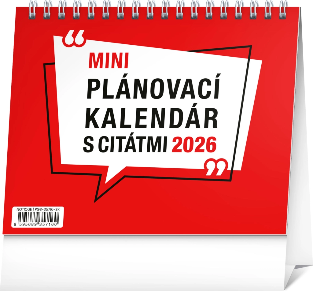 Plánovací stolní kalendář s citáty 2026