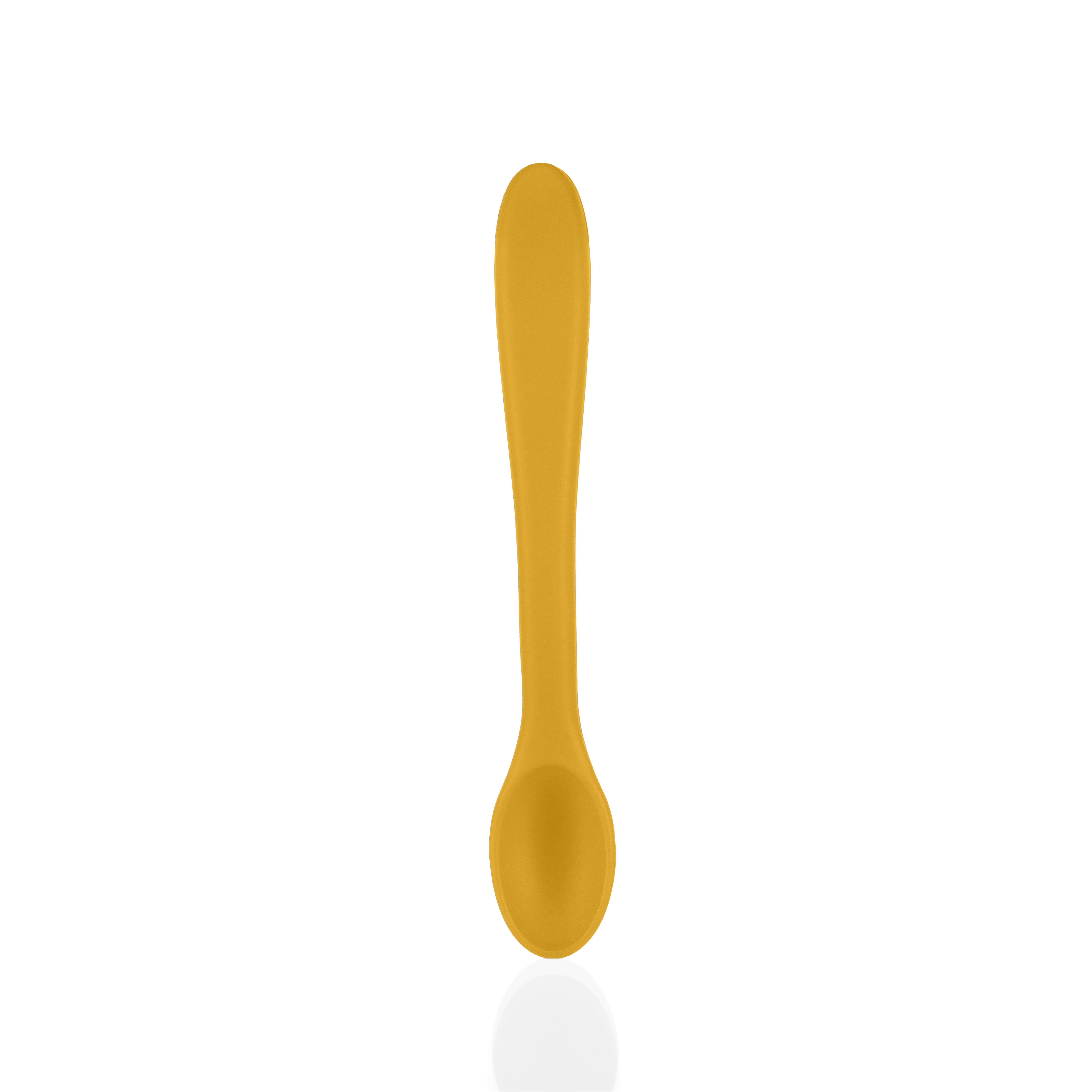 Zopa Silicone Spoon lžička 6 m+ Mustard Yellow 1 ks