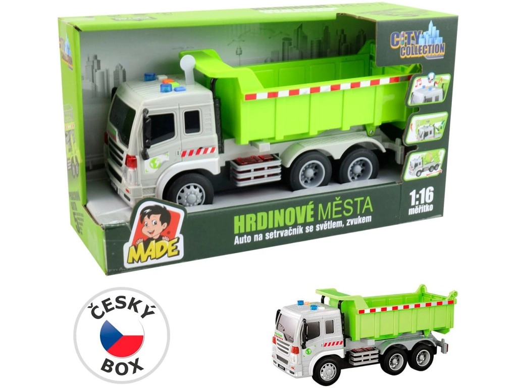 Nákladní auto na setrvačník se světlem a zvukem