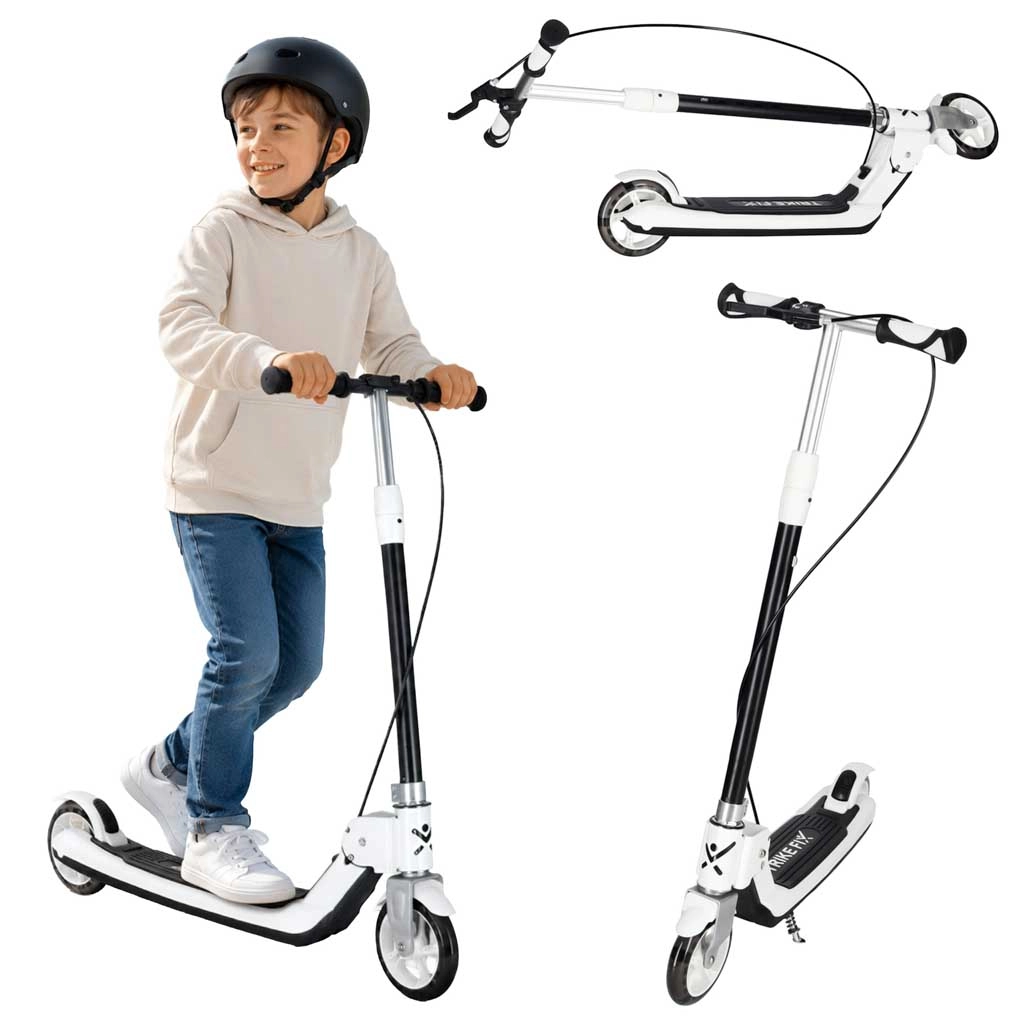 Trike Fix dětská skládací koloběžka s LED kolečky, černá