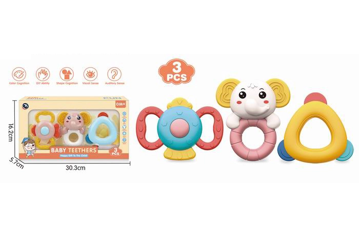 Sada chrastítek pro miminka, 3 ks