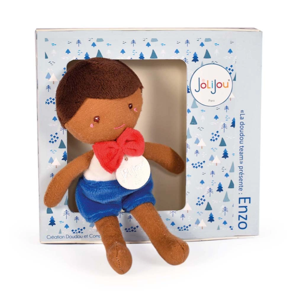 Panenka Doudou Jolijou Enzo 16 cm modrá