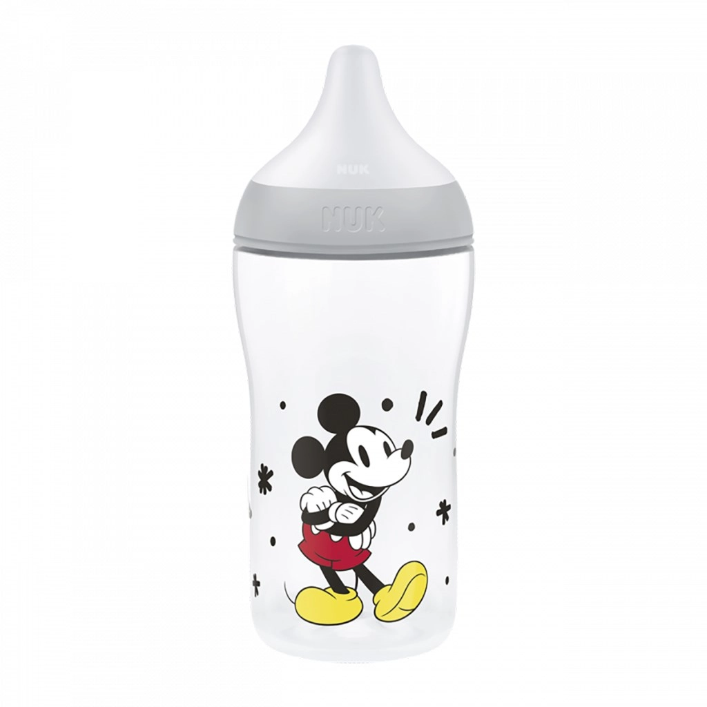 Nuk Perfect Match láhev Mickey s kontrolou teploty šedá 260ml