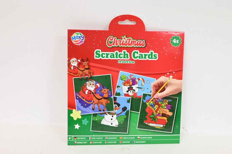 CCG vánoční vyškrabávací sada 4 ks 19 × 19 cm + pero