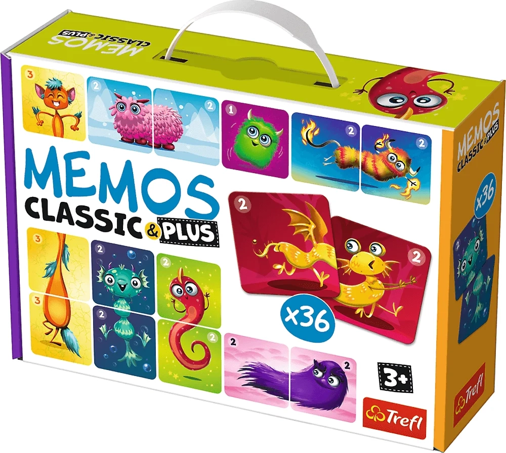 Pexeso Classic & Plus Roztomilé příšerky 3v1