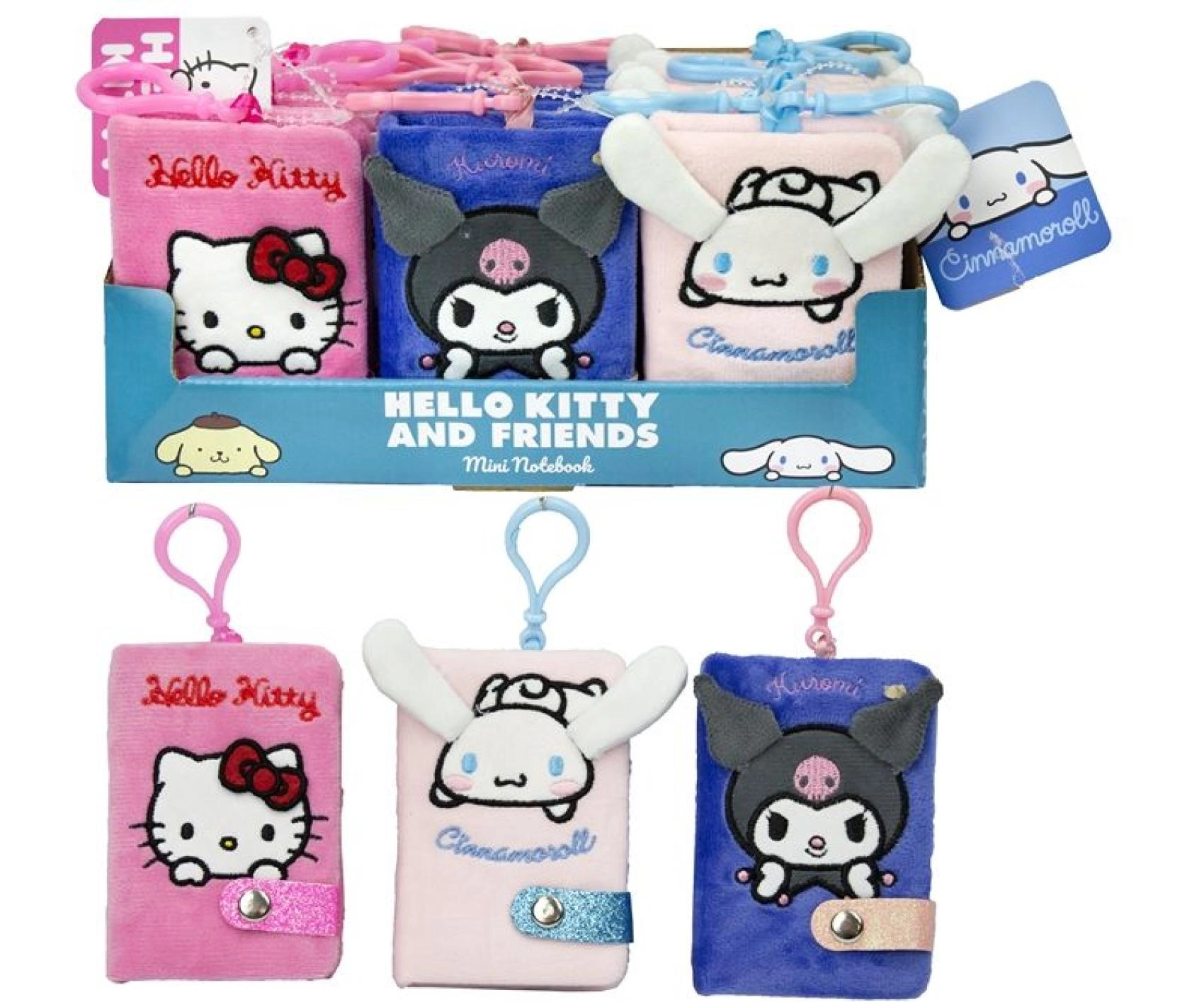 Mini plyšový zápisník s přívěskem