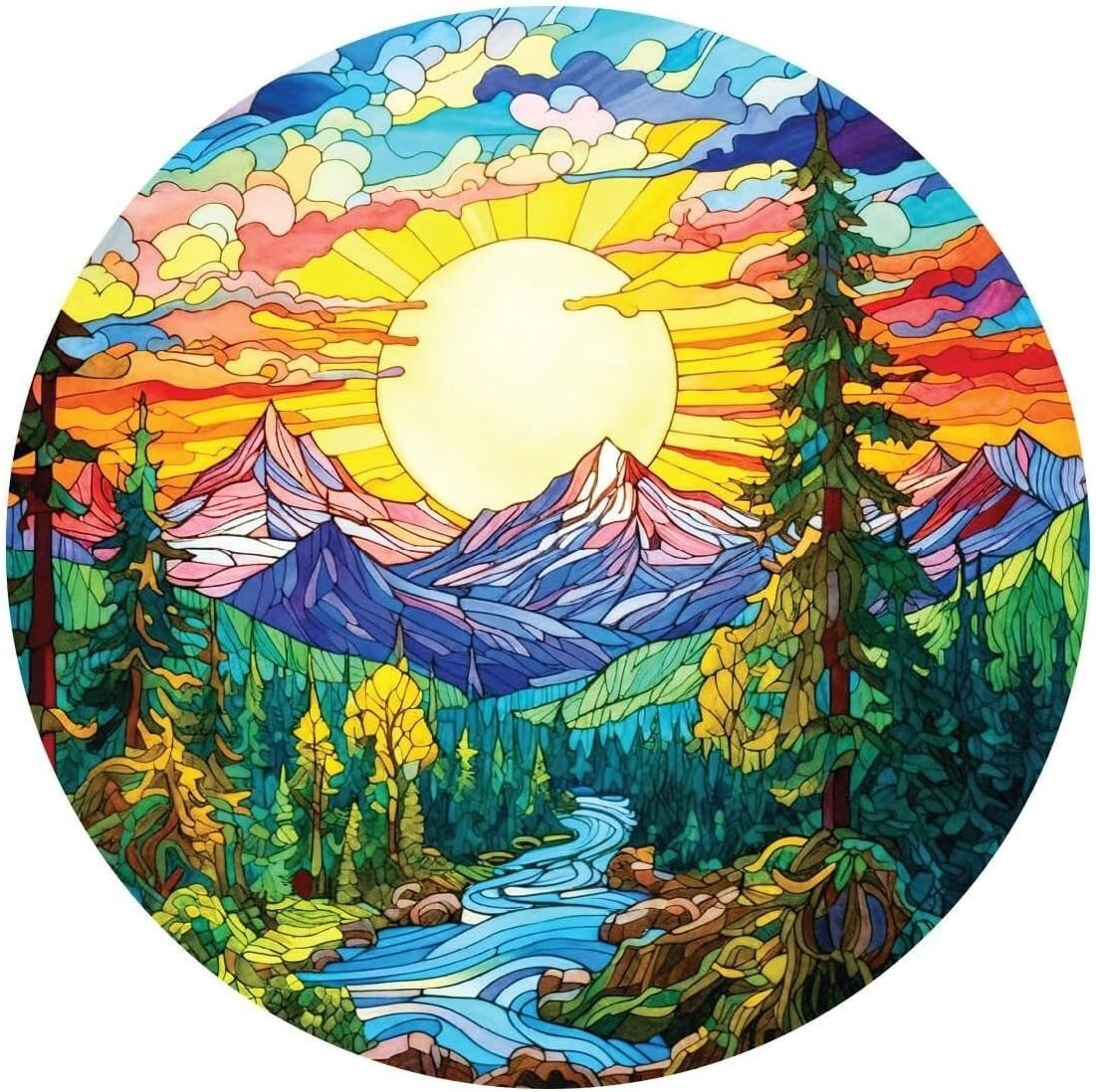 Puzzle Art Puzzle alpské vitráže 570 dílků