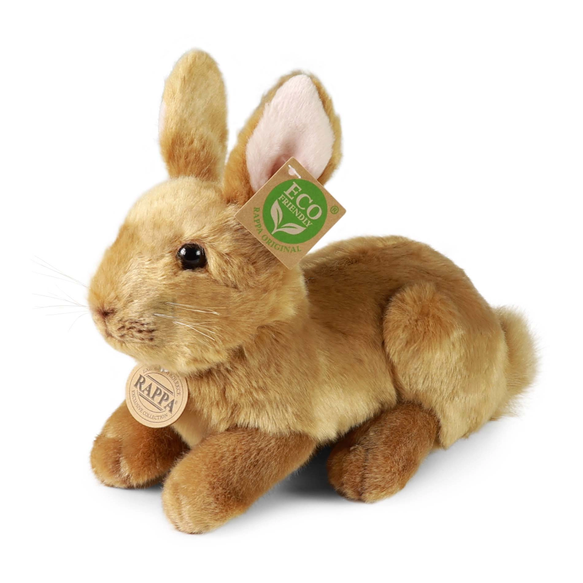 Rappa Plyšový králík hnědý ležící 23 cm ECO-FRIENDLY