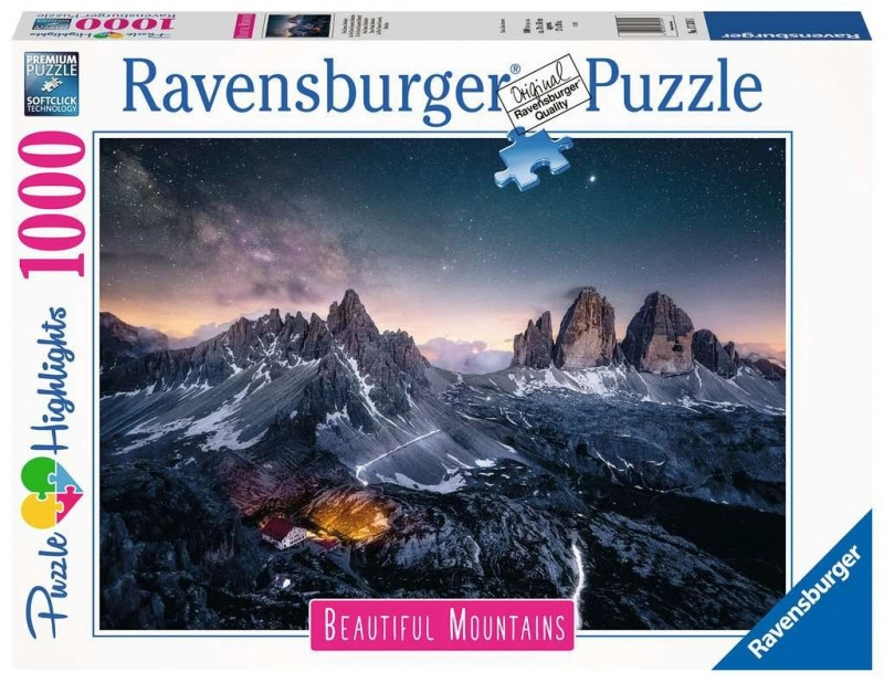 Ravensburger 173181 Dechberoucí hory: Dolomitské věže Itálie 1000 dílků