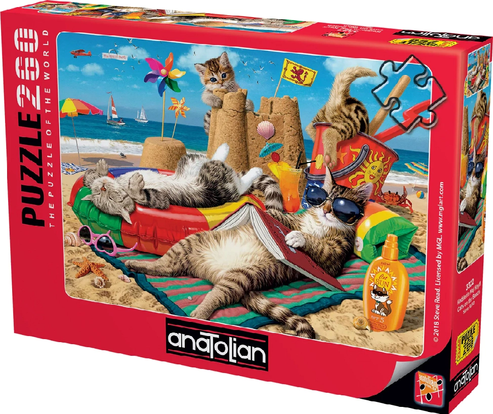 Puzzle ANATOLIAN Kočky na pláži 260 dílků