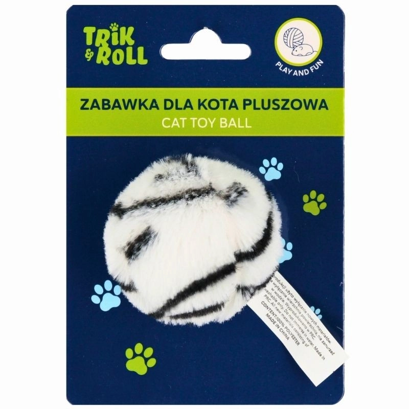 Plyšová hračka pro kočku černobílá