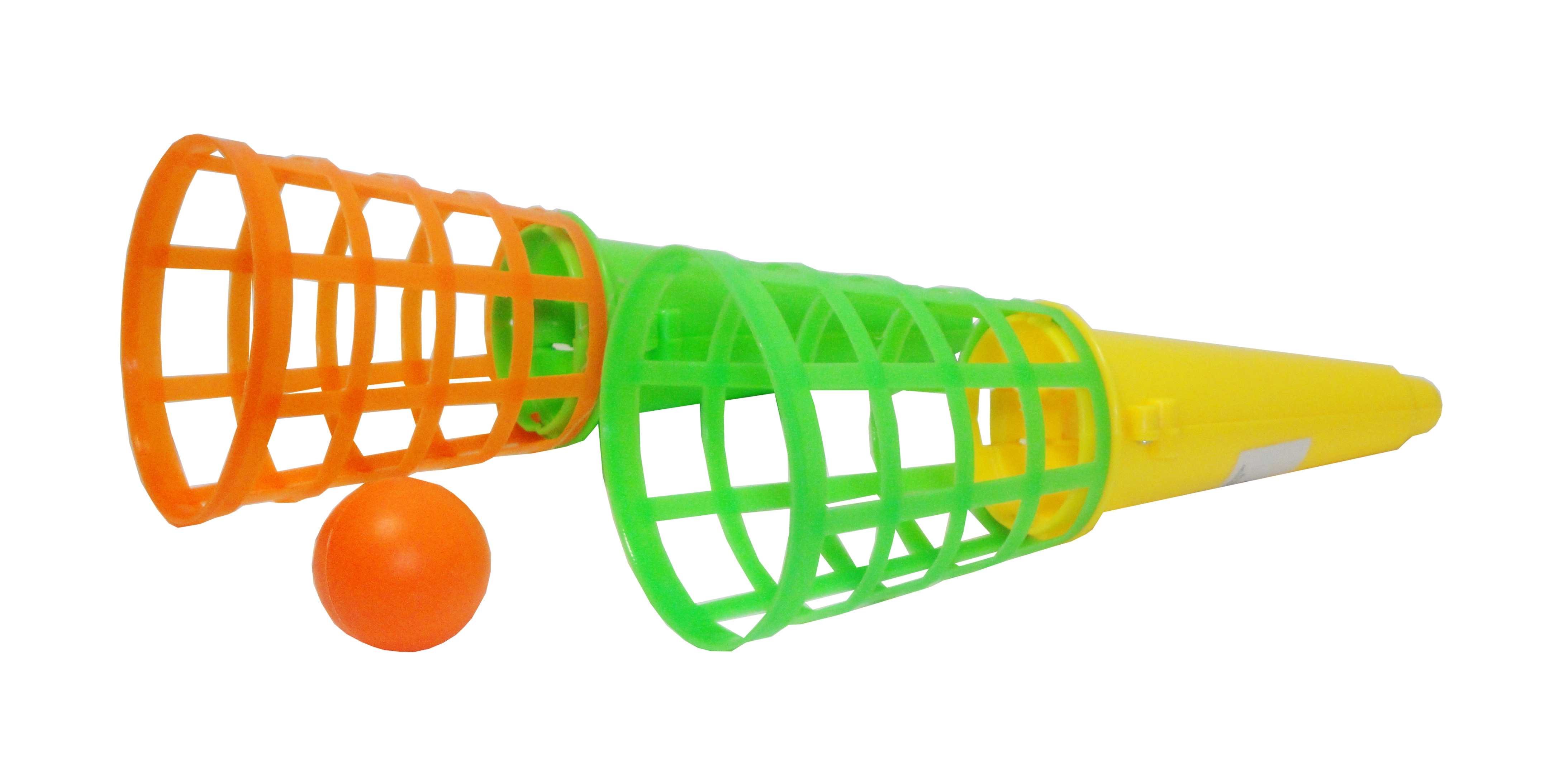 Hra chyták – vystřelovací míček s košíkem