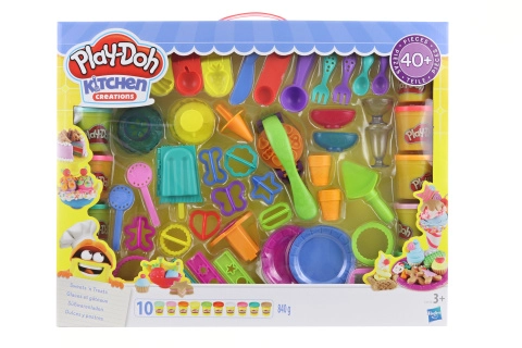 PLAY-DOH HASBRO Modelína velká sada 10 kelímků 840g s nástroji a nádobím 14e