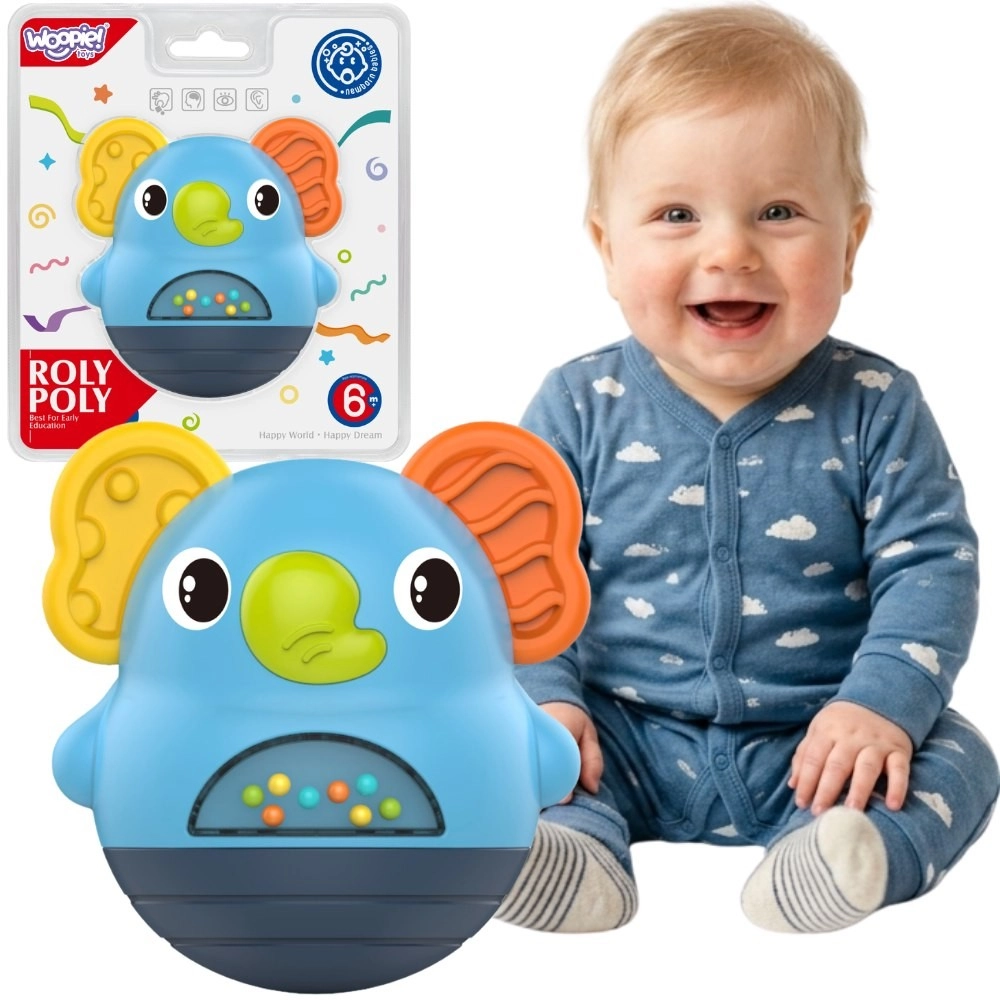Woopie Baby interaktivní senzorické chrastítko slon 6m+