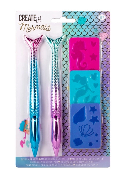 Create It! mořské markery na tělo se šablonami