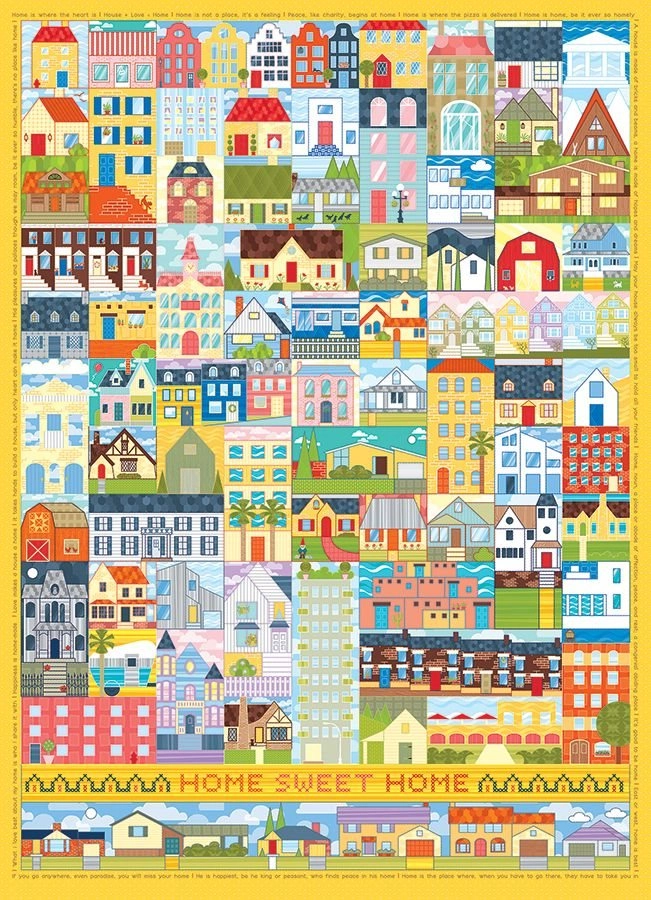 COBBLE HILL Puzzle Domov, sladký domov 1000 dílků