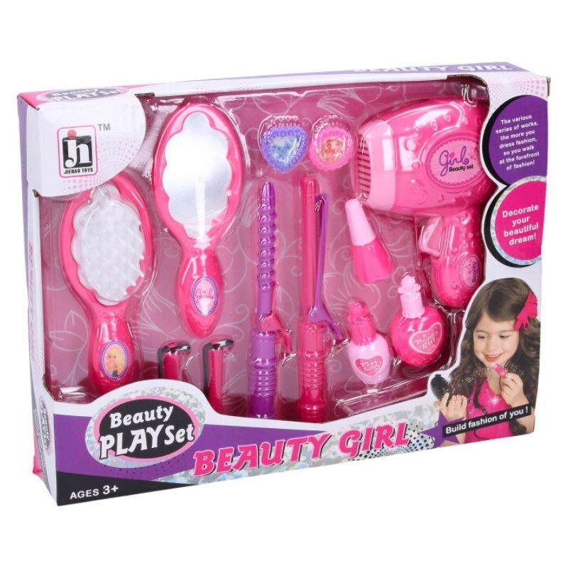 Kosmetická sada s fénem pro děti, 12 dílů