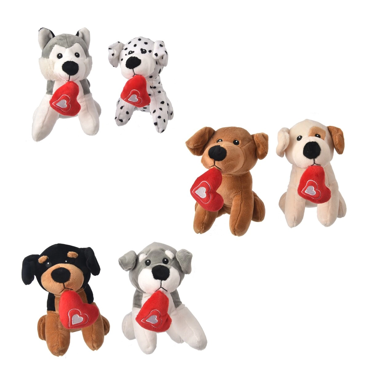 Plyšový pejsek se srdcem 18 cm (6 variant)