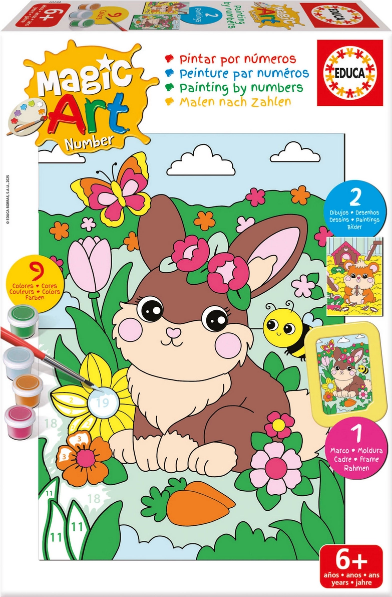educa malování podle čísel králík a křeček