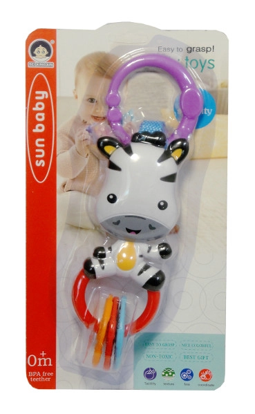 Závěsná chrastítko zebra pro miminka