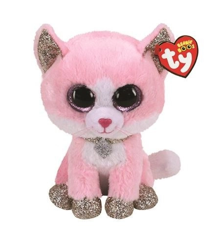 Beanie Boos FIONA, 24 cm - růžová kočka