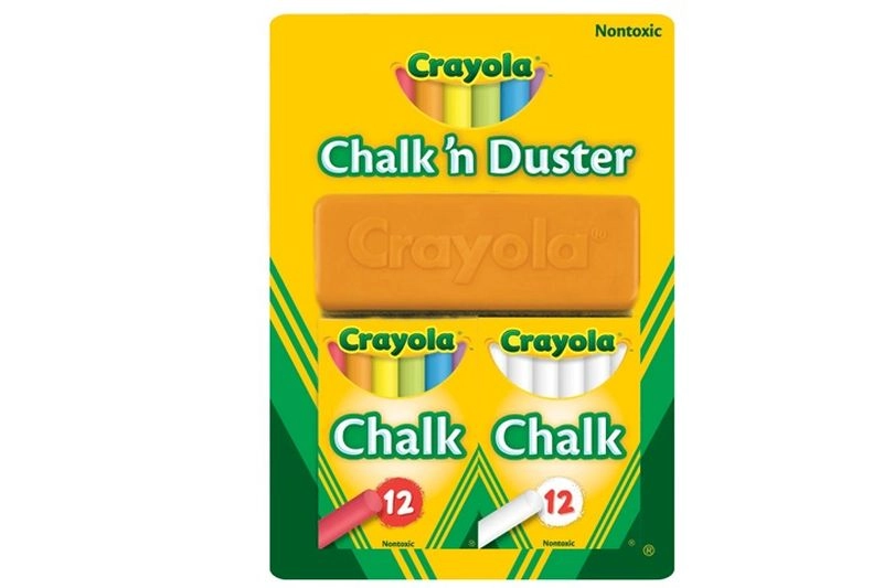 Crayola křída bílá a barevná se stěrkou