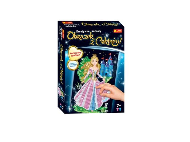 Cekinový obrázek princezna