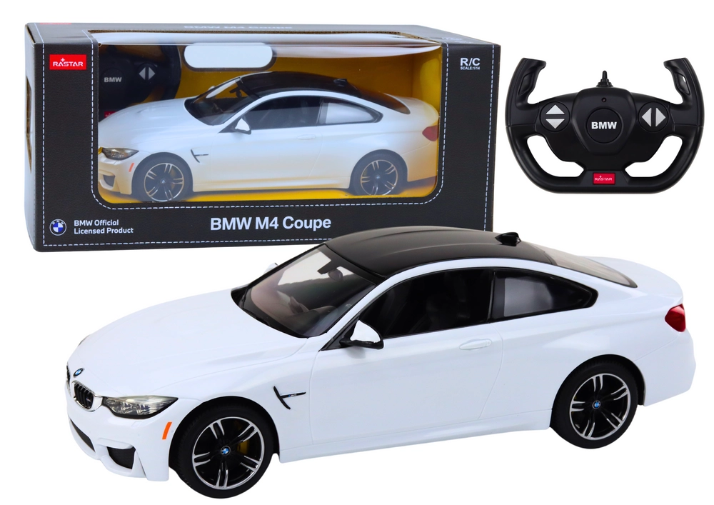 Levně Závodní auto na dálkové ovládání BMW M4 Coupe 1:14 bílé