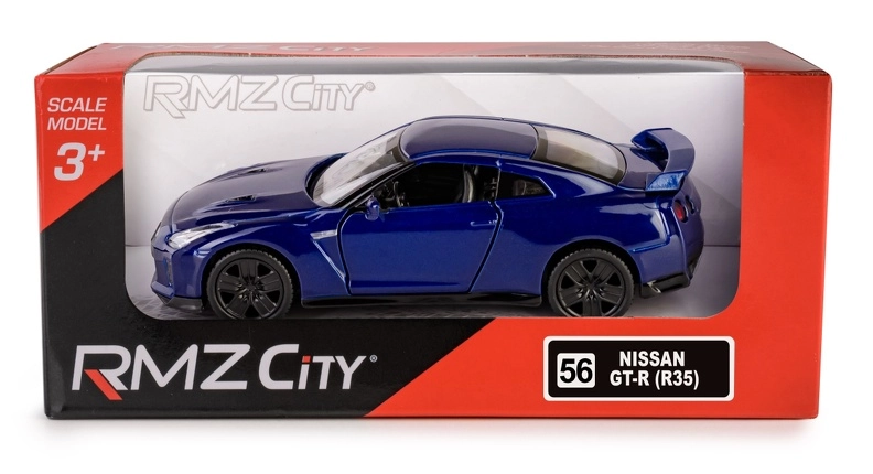 Kovový model auta NISSAN GT-R (R35) 2017 1:38 s otevíracími dveřmi a pull-back