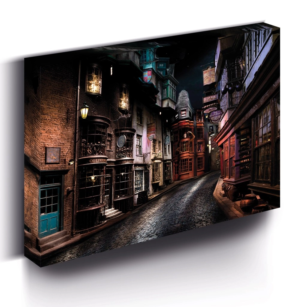 Levně Harry Potter obraz LED svítící 30x40 cm - Příčná ulice