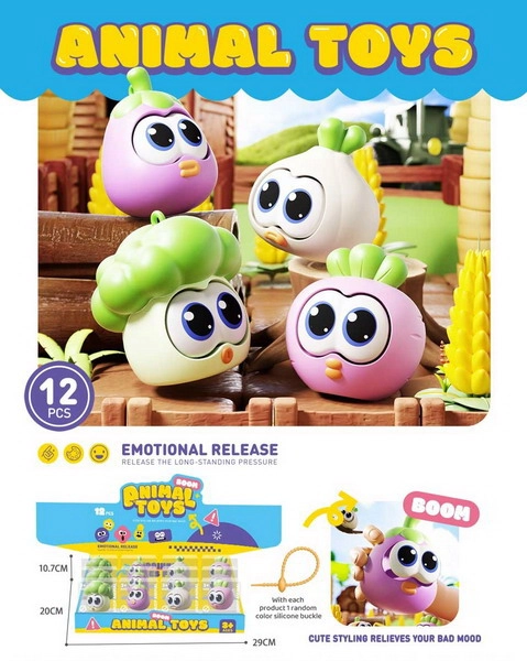 Mačkací zelenina antistresová hračka 6,8 cm