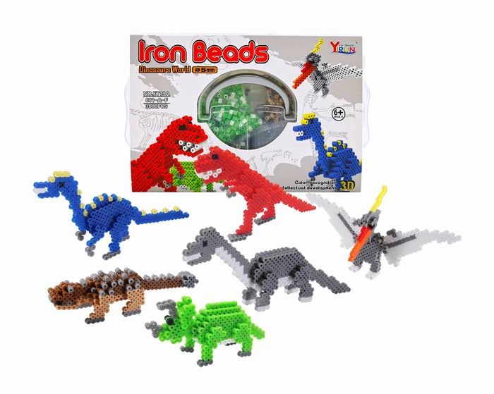 korálky na zažehlování 3000 ks – svět dinosaurů