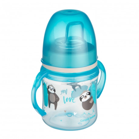 Canpol babies tréninkový hrneček se svítícími úchyty, 120 ml, modrý