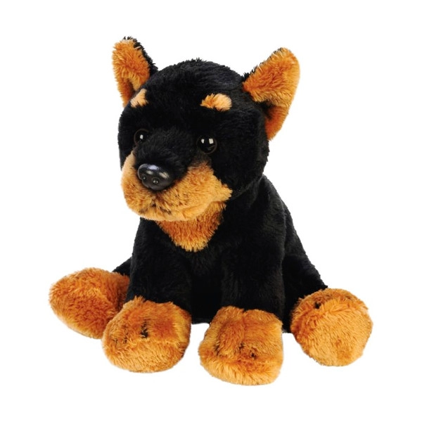 Plyšový pes doberman