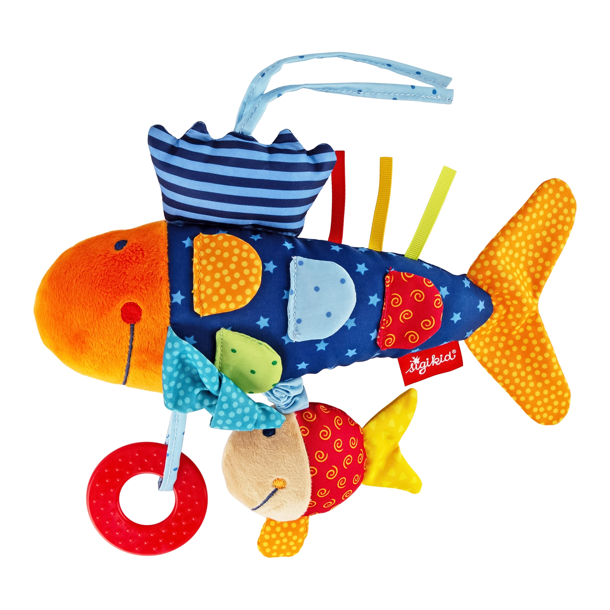 Levně Aktivní plyšová rybka pro miminka 26 cm Sigikid