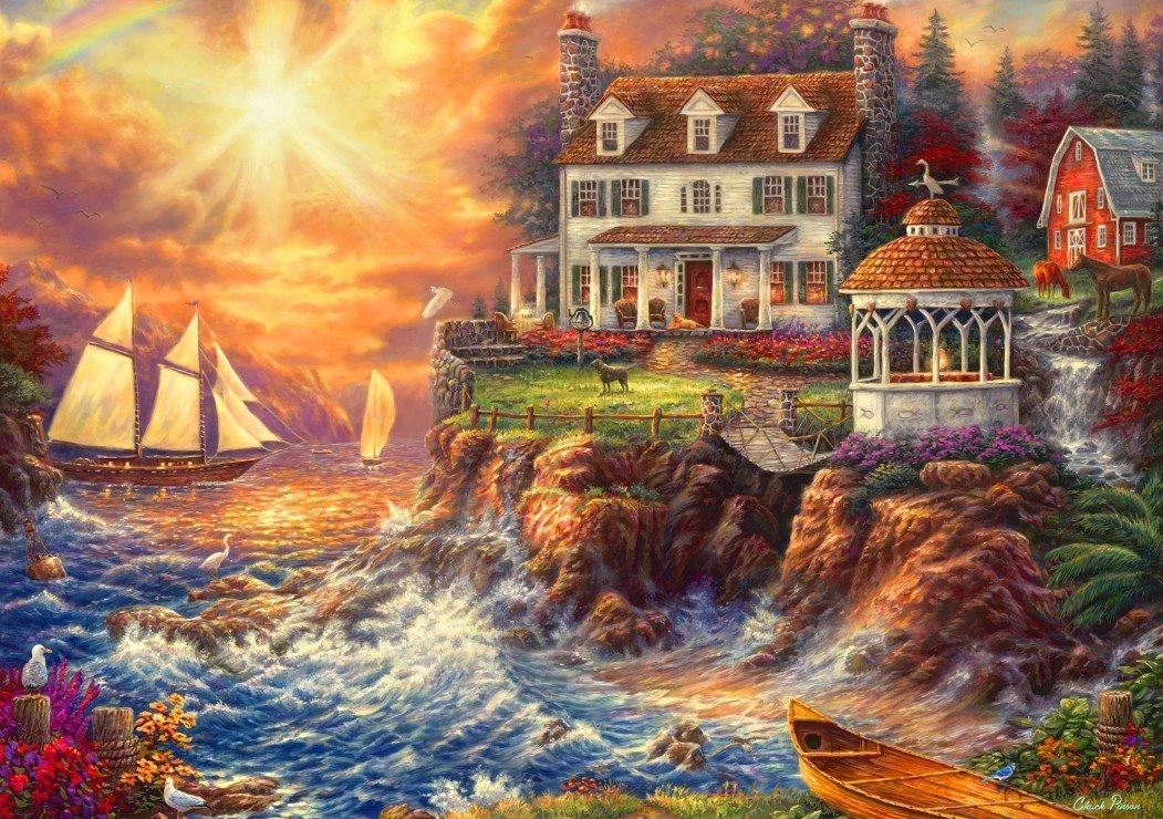 Puzzle Život nad rozbouřeným mořem od BLUEBIRD 1000 dílků