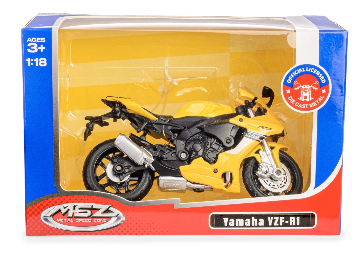 Kovový model motorky Yamaha YZF‑R1 1:18