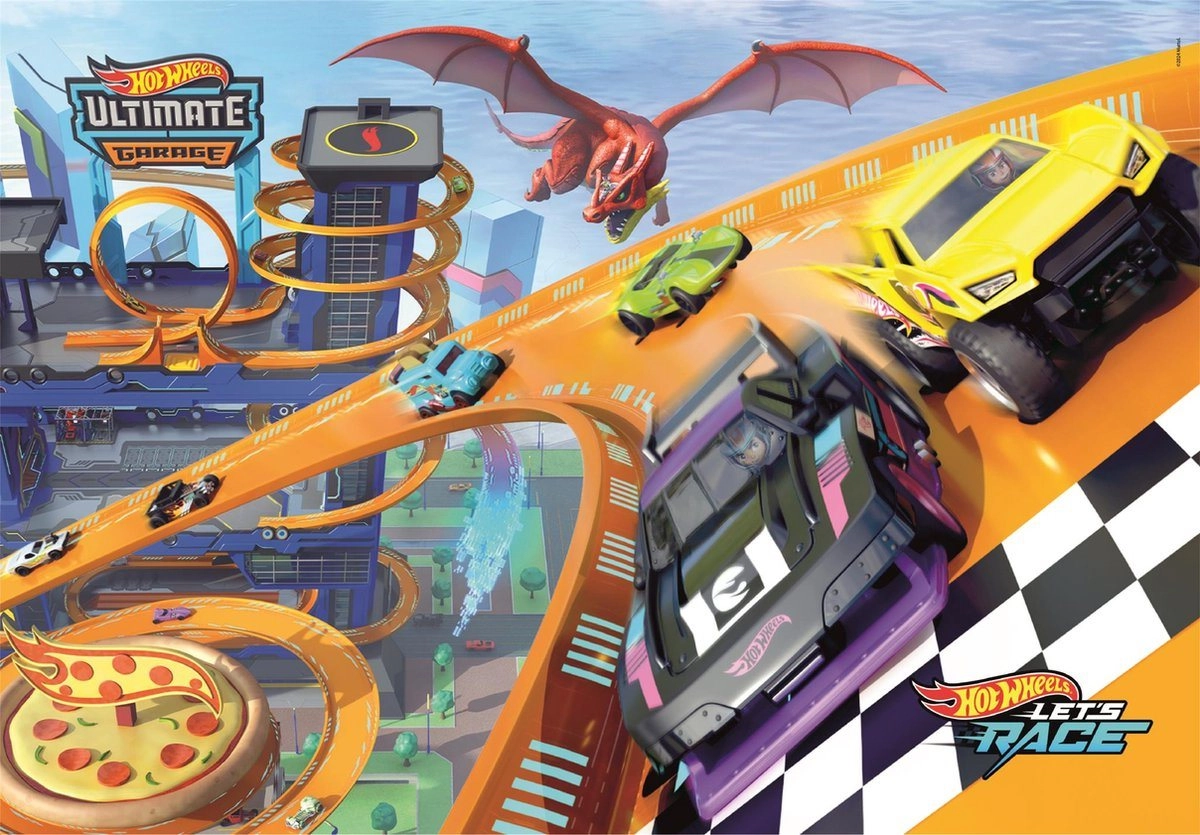 Levně Puzzle 104 dílků HOT WHEELS – Let’s Race od Clementoni