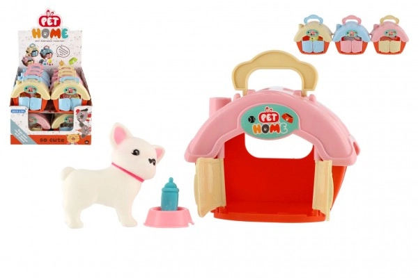 Levně Teddies Zvířátko s domečkem plast 11x6cm s doplňkem