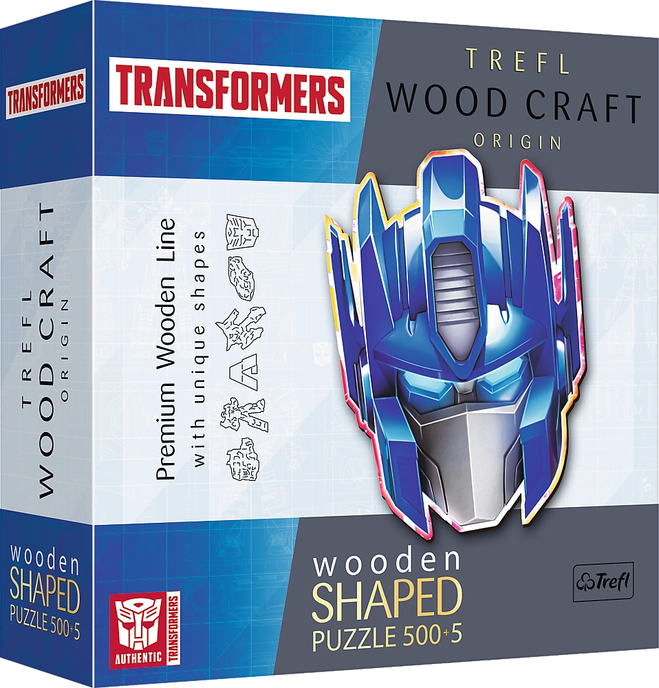 TREFL Wood Craft Origin puzzle Transformers: Optimus Prime 505 dílků