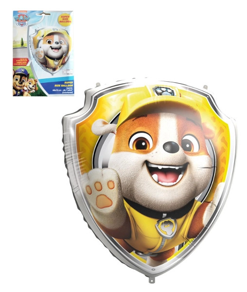 Fóliový balón PAW PATROL štít Rubble 68 × 75 cm