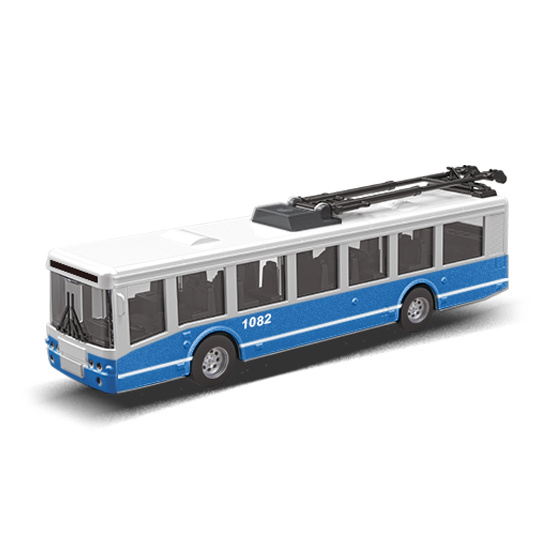 Trolejbus MHD modrý 16 cm