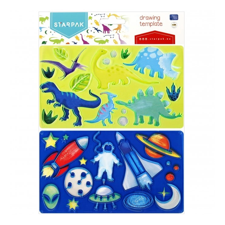 Šablony dino a mimozemšťané - 1 kus