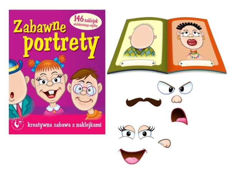 Zábavné portréty – kreativní kniha se samolepkami
