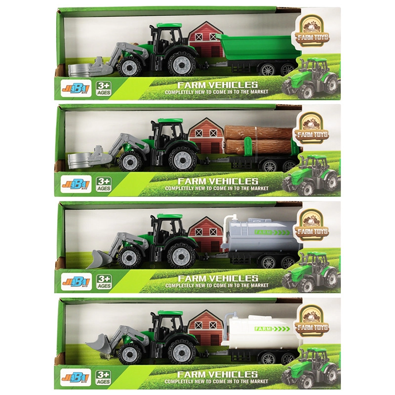 Farmářský traktor s přívěsem – hračka pro děti