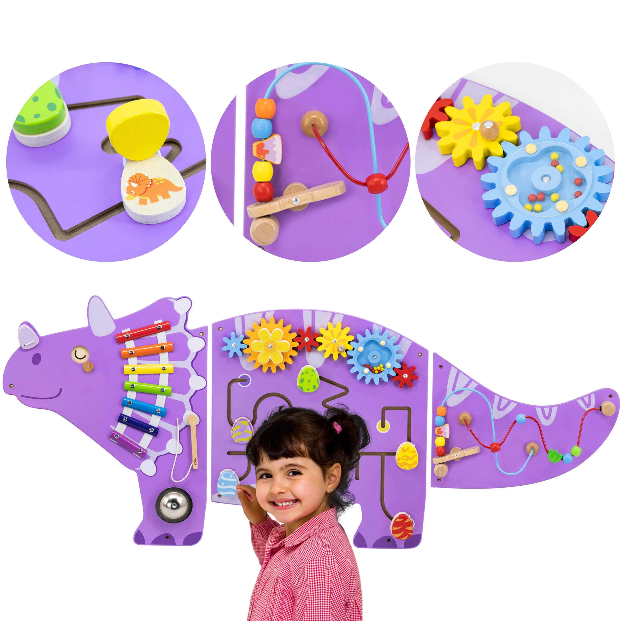 Dřevěná nástěnná hra Dino