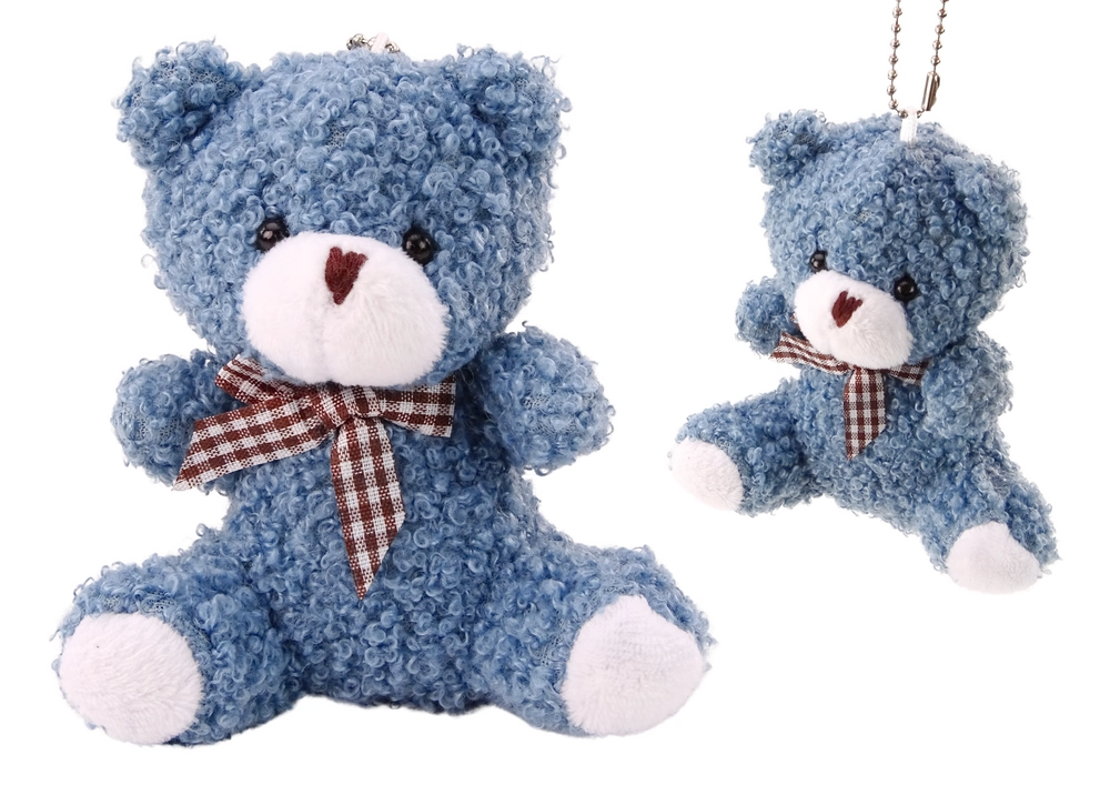 Přívěsek na klíče LEAN Toys Medvídek modrý malý maskot 10 cm